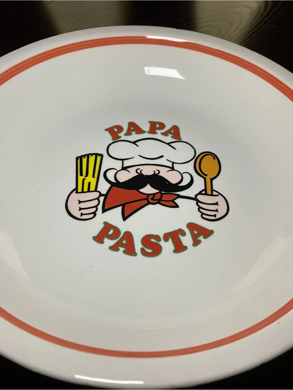 Made in Italy decorative Papa Pasta Ceramic Pasta Bowl - 13 in